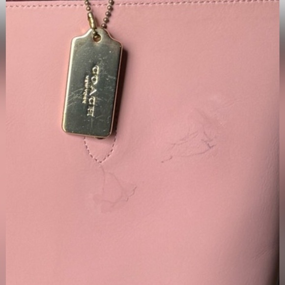 Coach (72673) Reversible Burgundy/Pink Pebbled Leather Town Tote Bag W/COA - Picture 13 of 17